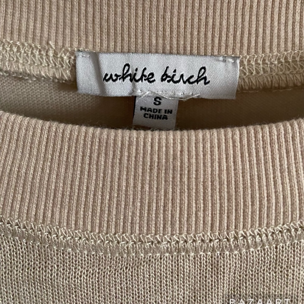 White Birch Top, Oversized, Grunge, Neutral, Sz S, Loungewear, minimalist - Picture 2 of 9